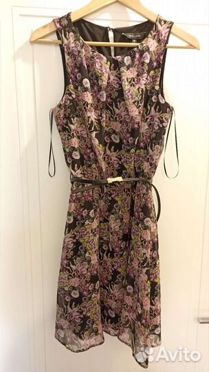 Платье new look чёрное в цветы 44-46