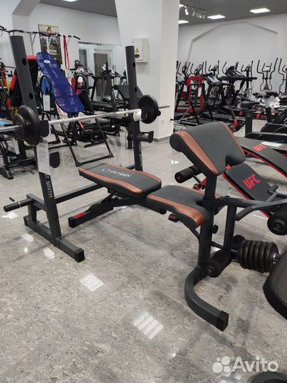 Скамья силовая со стойками oxygen fort smith