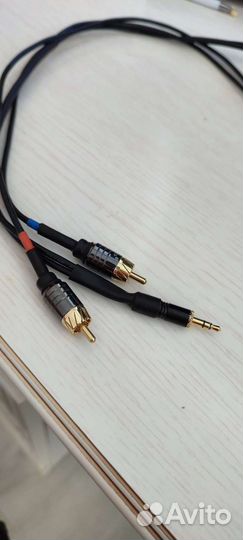 Аудиокабель экранированный jack 3.5 х 2 RCA