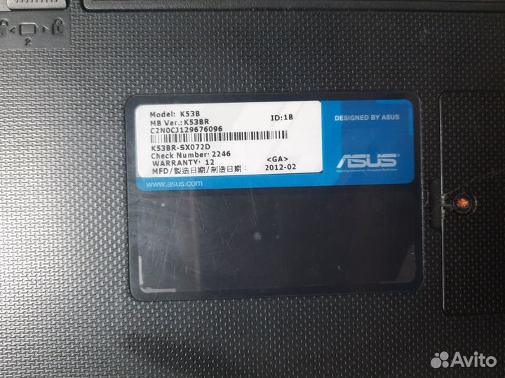 Ноутбук Asus K53BR