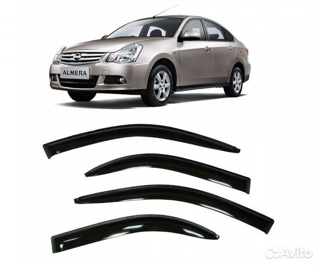 Ветровики Ниссан Альмера c 2013г Дефлекторы окон