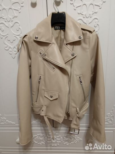 Кожаная куртка косуха zara
