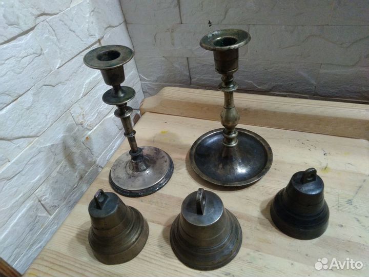 Колокольчики бронза антиквариат