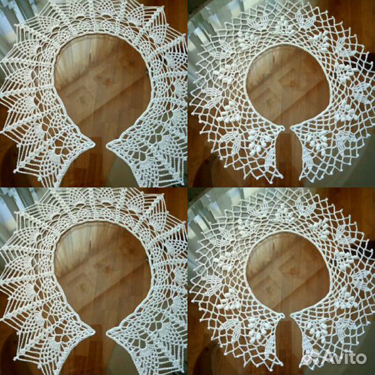 Воротник ажурный вязаный