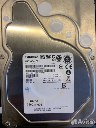 Жесткий диск HDD 3,5 500Gb ; 1Tb ; 2Tb