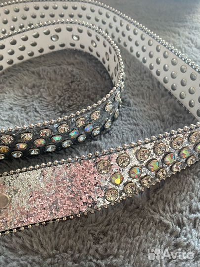 Ремень со стразами. Y2K. B.B.Simon