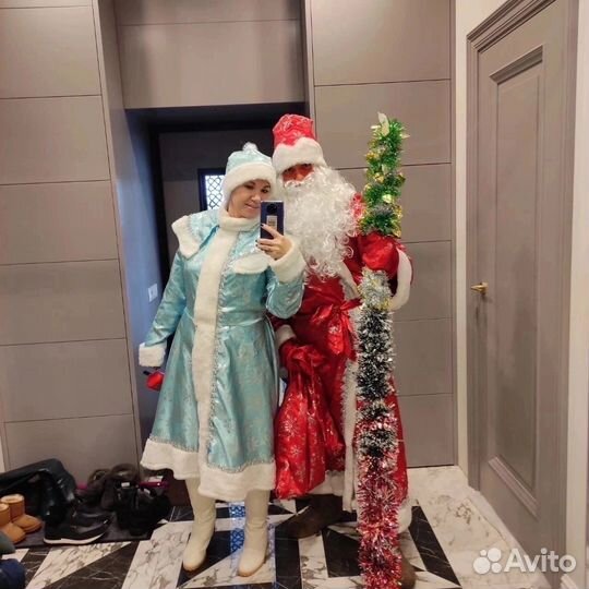 Костюм деда мороза и снегурочки бу