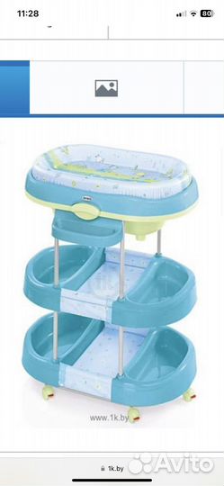 Пеленальный столик с ванночкой brevi