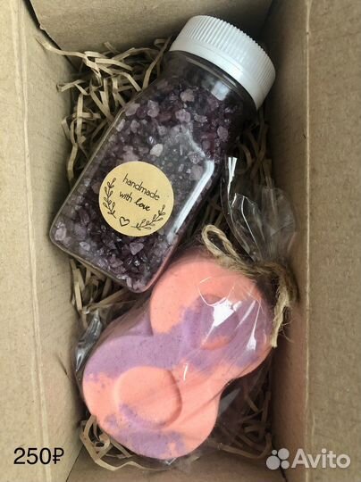 Подарочный набор гейзер для внны и соль с шиммером