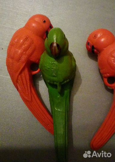 Попугайчики. Игрушки СССР, винтаж