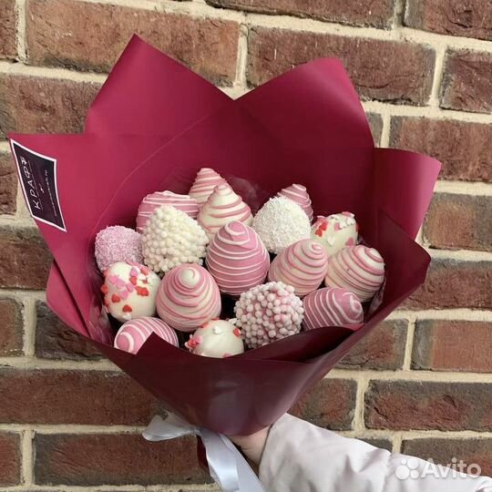 Букет из клубники в шоколаде Восторг М