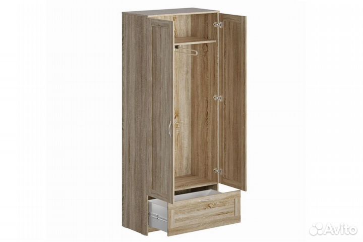 Шкаф для одежды Сириус 2 двери и 1 ящик (3 цвета)