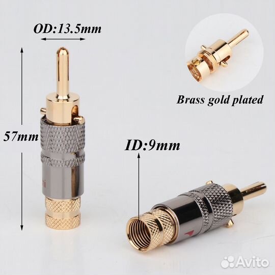 Комплект (4 шт) коннекторов-бананов Nakamichi