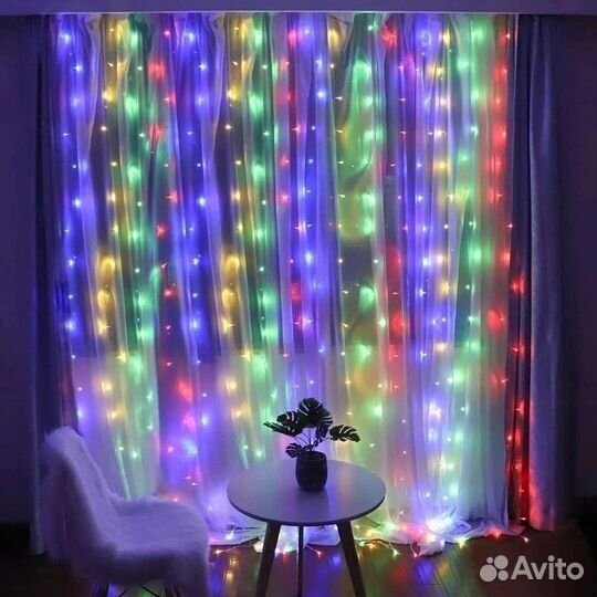 Гирлянда штора новая