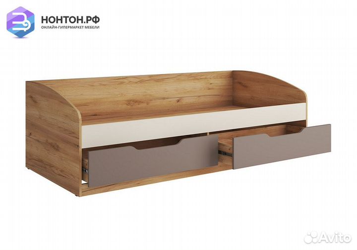 Кровать-тахта Rich дуб крафт золотой / миндаль / г
