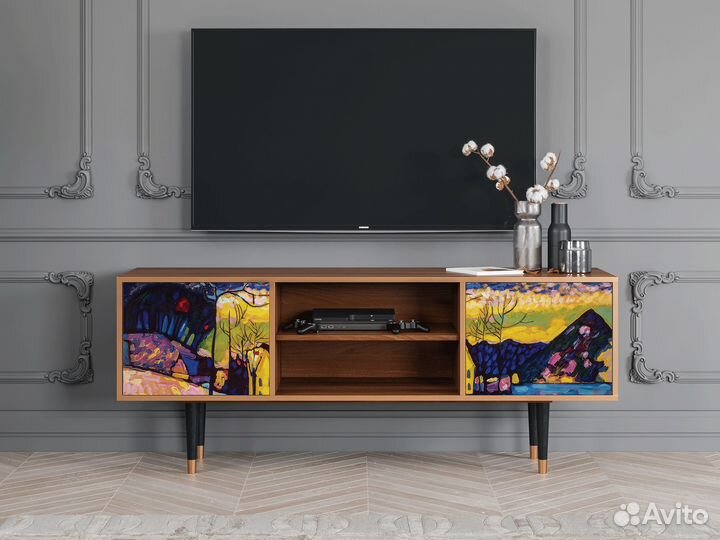 Тв-тумба T2 - Орех - Winter Landscape