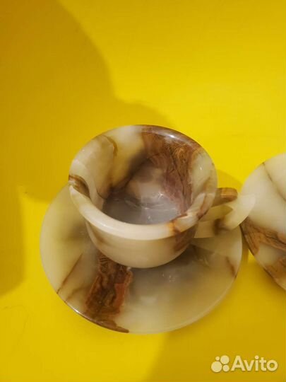 Чашка с блюдцем оникс