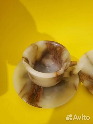 Чашка с блюдцем оникс