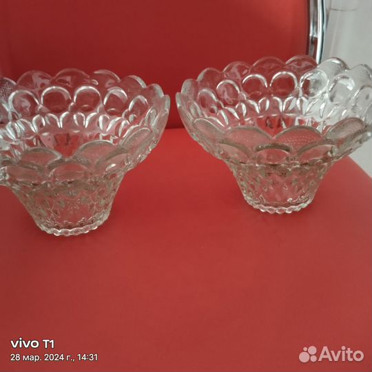 Ваза салатник стекло СССР