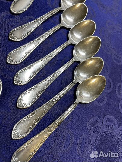 Старинные столовые приборы серебрение Германия