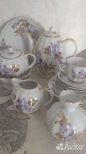 Сервиз кофейный фарфор лфз новый