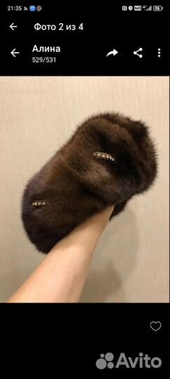 Берет женский норковый