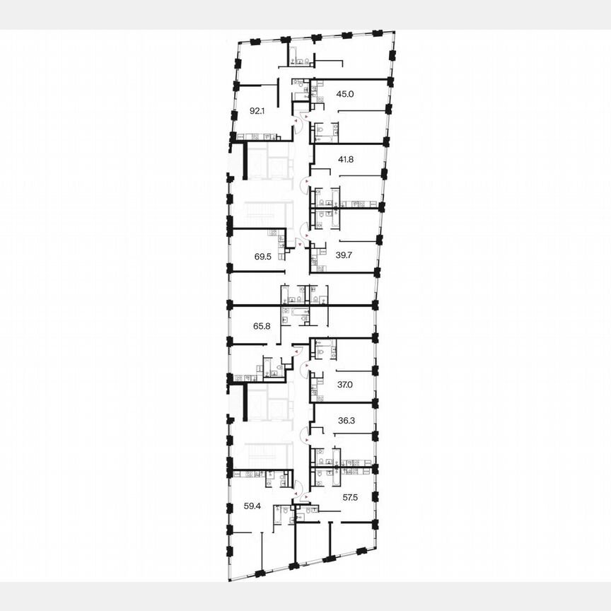 1-к. квартира, 41,8 м², 10/18 эт.