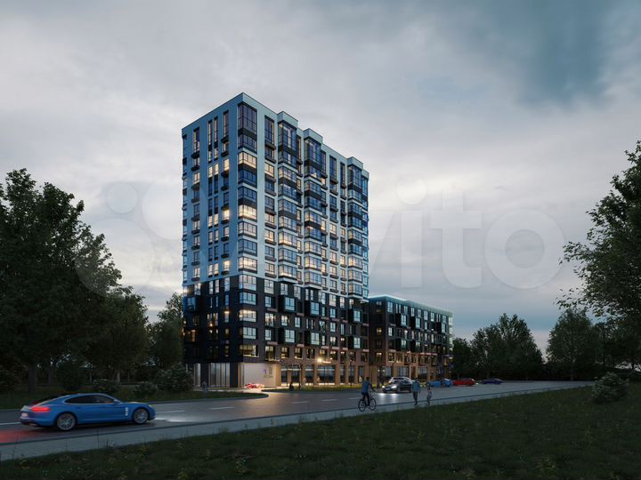 2-к. квартира, 54 м², 4/16 эт.