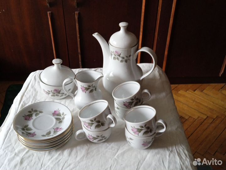 Сервиз кофейный ГДР новый 15 предметов