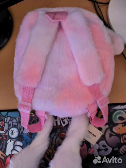 Детский плюшевый рюкзачок Зайка светящийся