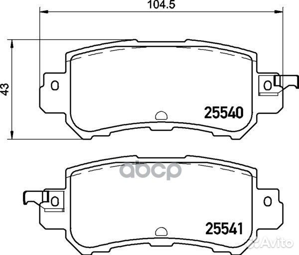 Колодки тормозные дисковые зад mazda CX-3