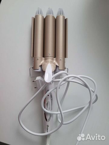 Плойка тройная для волос gemei