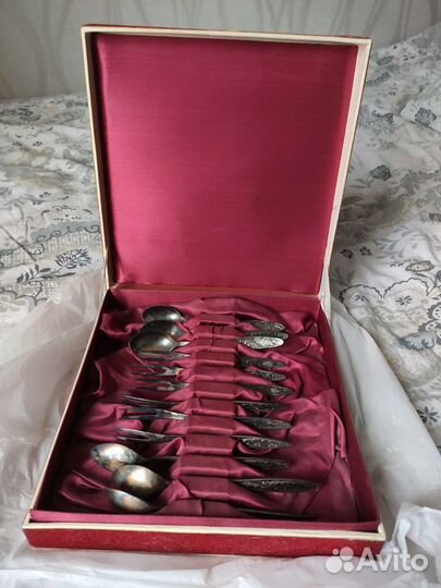 Набор столовых приборов СССР мельхиор