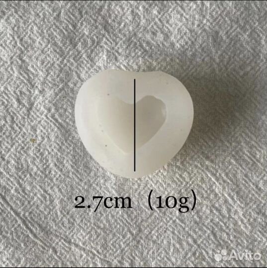 Форма для свечей, мыла (сердце)