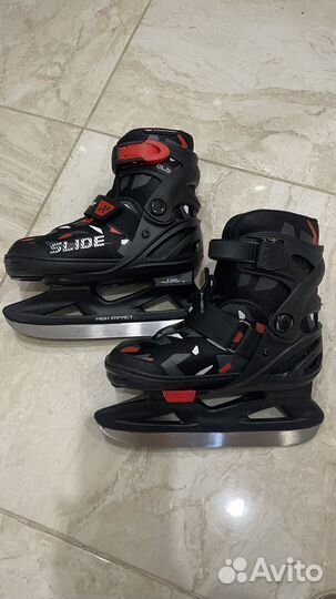 Коньки ледовые детские раздвижные