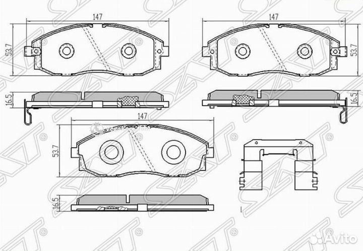 Колодки передние Hyundai H1 Starex Porter SsangYong ST581014AA81