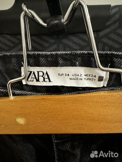 Джинсы zara 34 прямые