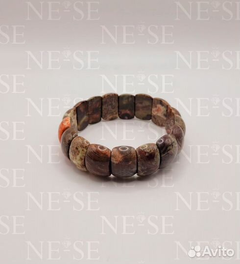 Браслет нат. Яшма 19 см