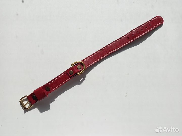 Ошейник для собак ручной работы натуральная кожа