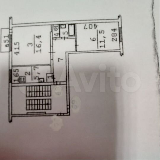 2-к. квартира, 43,5 м², 5/5 эт.