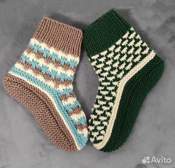 Носки-тапочки вязаные