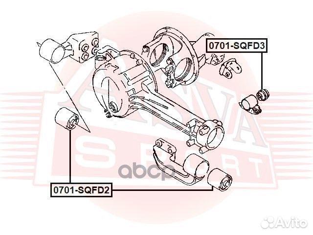 Сайлентблок 0701sqfd3 asva