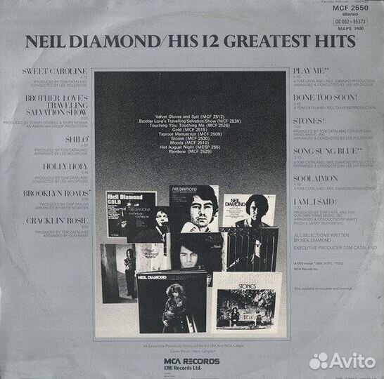 Виниловые пластинки Neil Diamond – His 12 Greatest