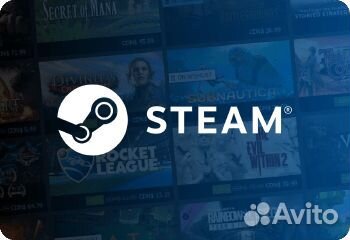 Карта пополнения баланса Steam (EUR/USD/IN/MY/KR)