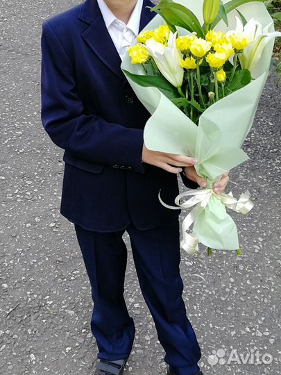 Школьный костюм для мальчика 134 синий