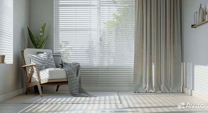 Жалюзи пластиковые с ручным управлением