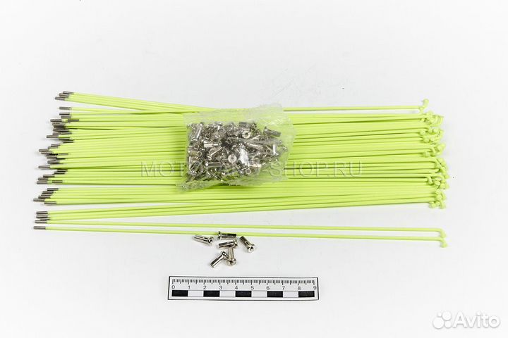 Спица + нипель (салатовые) 252 mm (уп. 144шт.) тюн