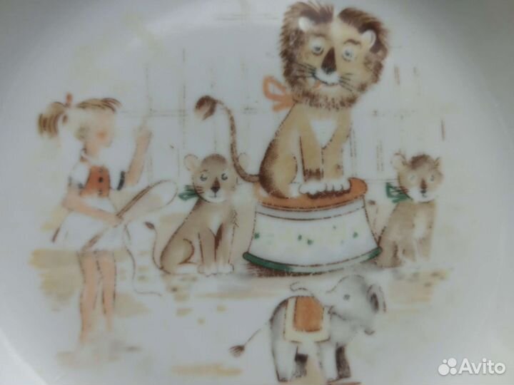 Детская тарелка ГДР цирк