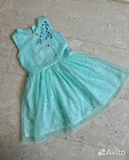 Платье летнее нарядное acoola 134 мятное