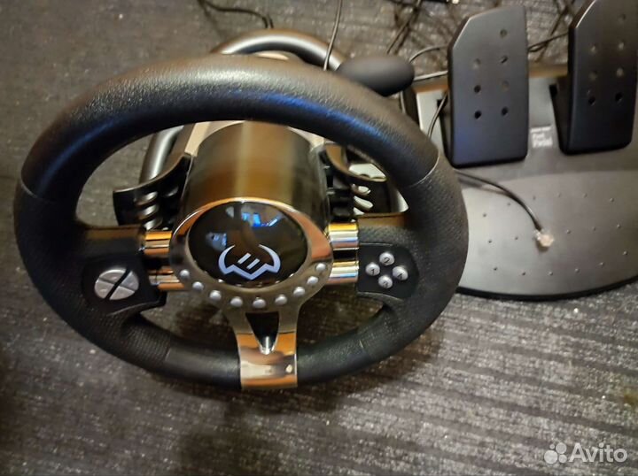 Игровой руль с педалями для пк sven GC-W700